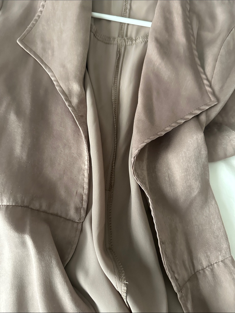 Long Maxi Trench in Dusty Rose - Picture 4 of 7